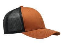 Chevrolet Silverado American Flag Leather Trucker Cap