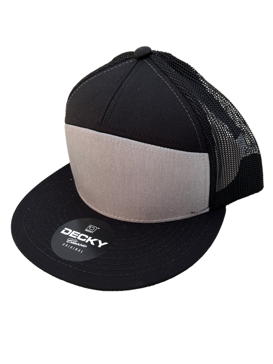 Decky 1133 Style Custom Leather Patch Trucker Hat