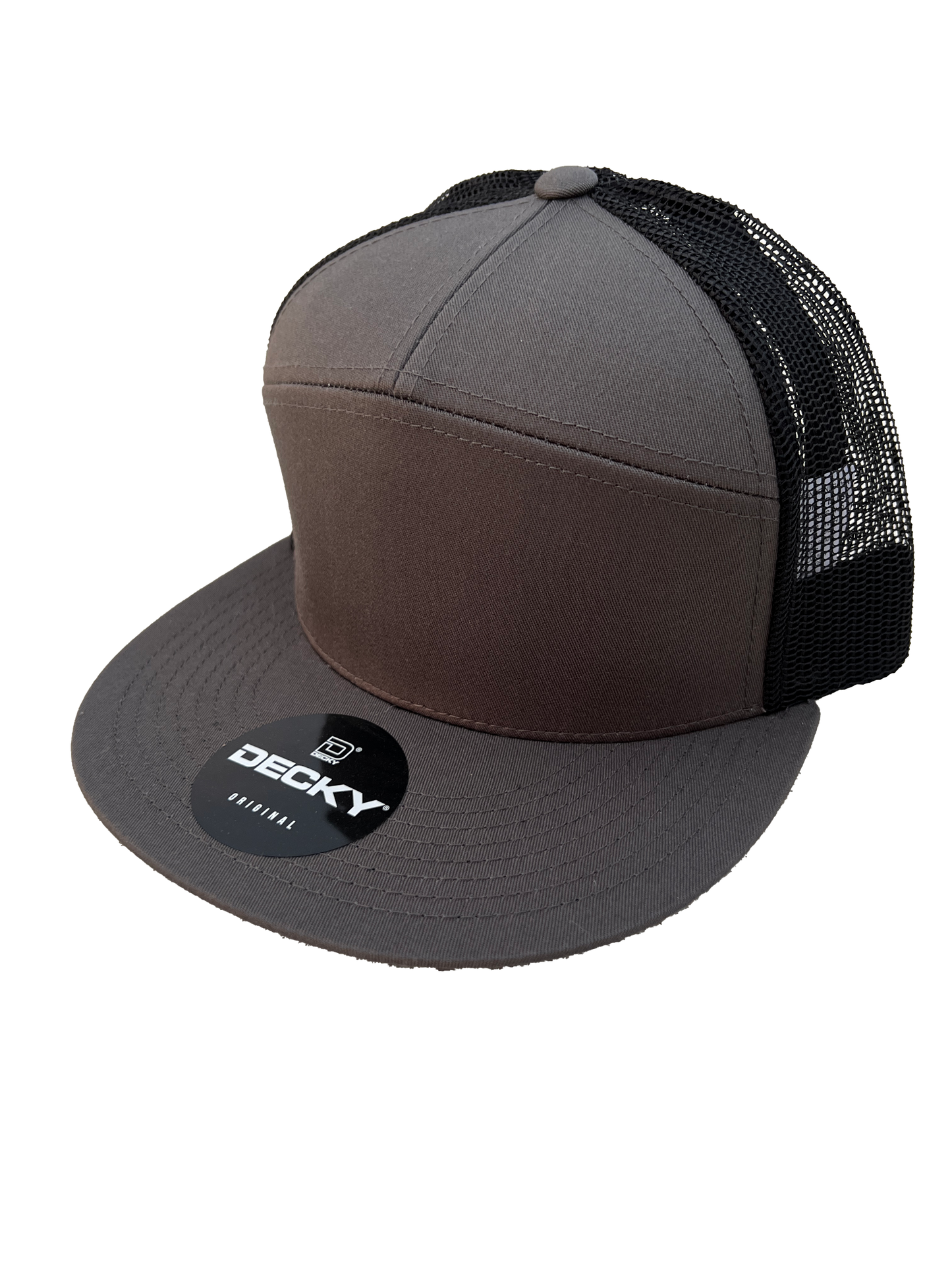 Decky 1133 Style Custom Leather Patch Trucker Hat