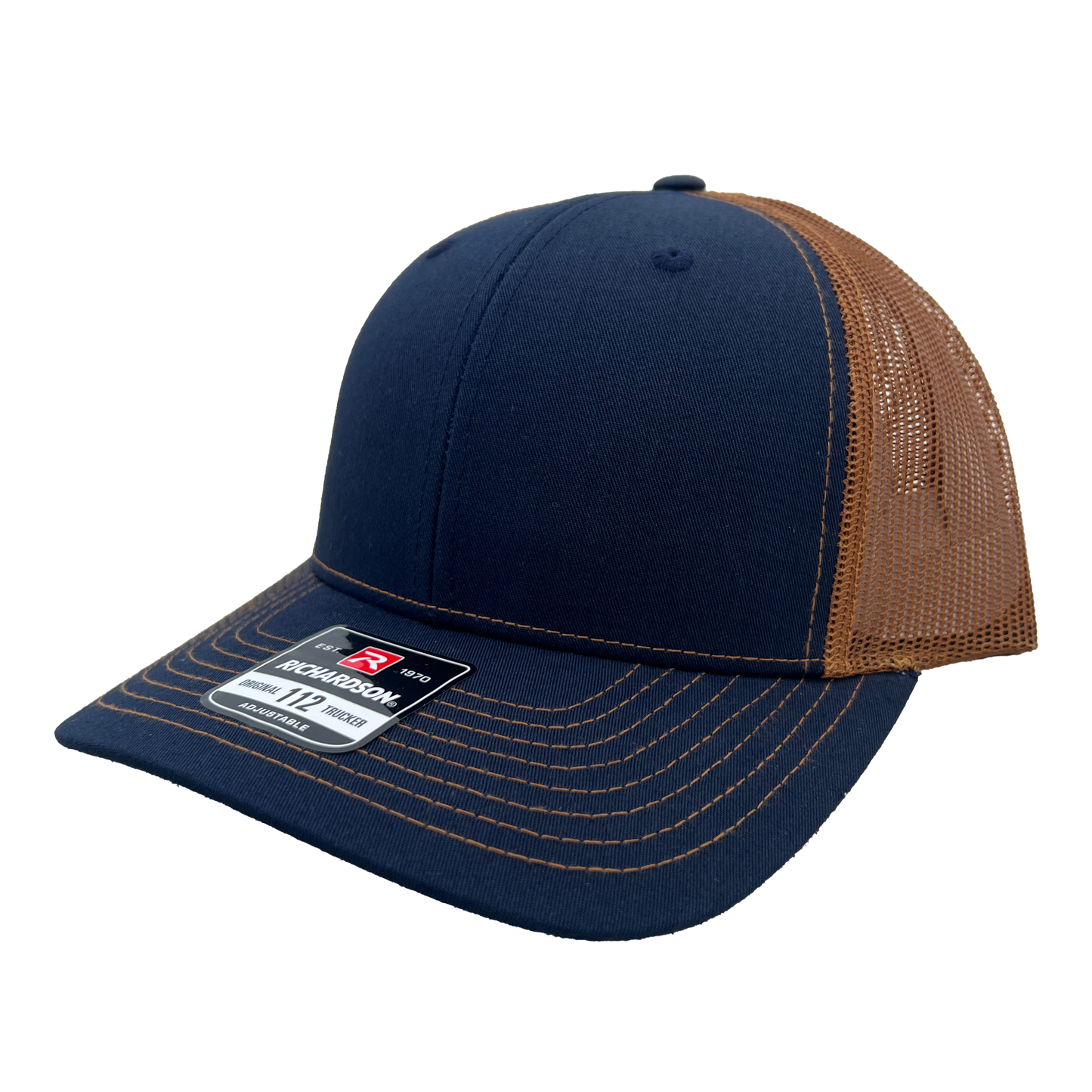 [12 Pack] Richardson 112 Style Custom Leather Patch Trucker Hats